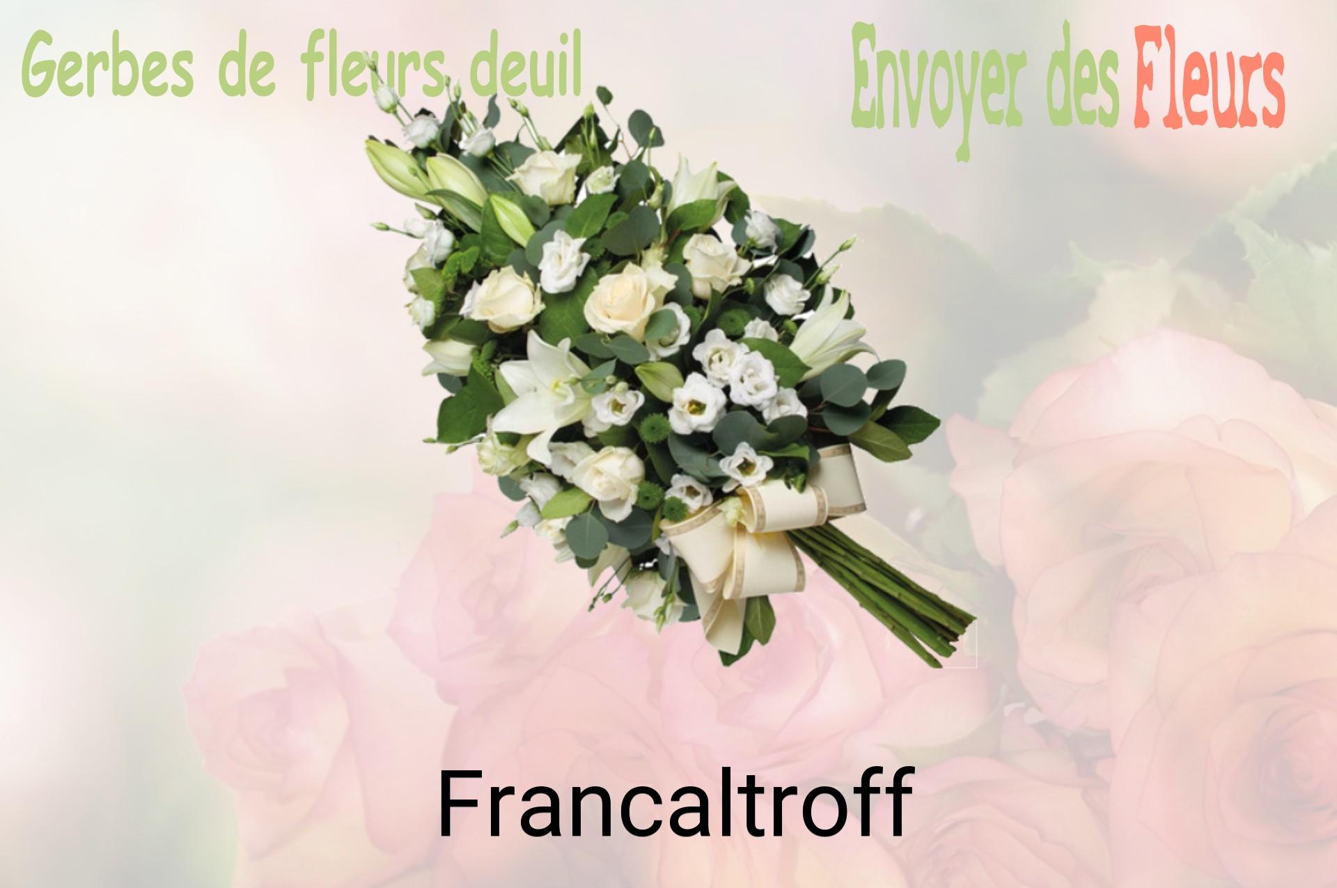 Gerbe de fleurs de deuil livrée à Francaltroff